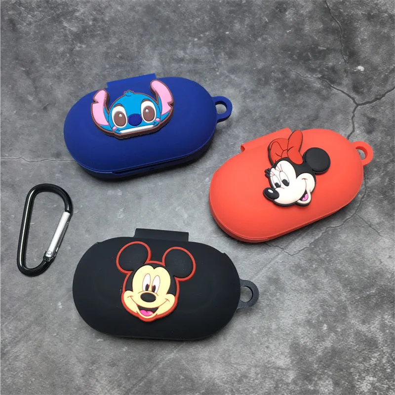 ديزني سماعة الحال بالنسبة لسامسونج غالاكسي براعم/براعم الكرتون لينة سيليكون اللاسلكية بلوتوث سماعة الغطاء الواقي مع هوك