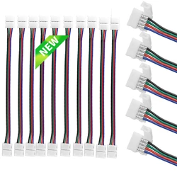 10mm 4 Pin led strip connector 5050 RGB RGBW LED Strip Light SM JST Male Female Connector Wire Cable