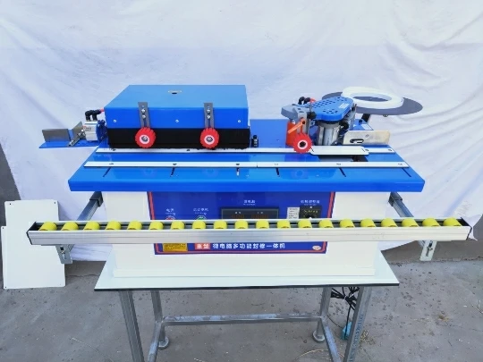 Woodworking Edge Banding Machine Manual Wood Cutting rotary type/Rotary microcomputer straight line curve Edge Machine Automatic