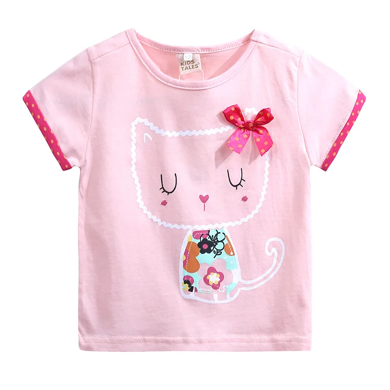 Casual Baby Girls t shirts Toddler Girl Jumper Tee Shirt Summer Princess Girl's Blouse Cartoon Animal t-shirt Kids Tops Cotton