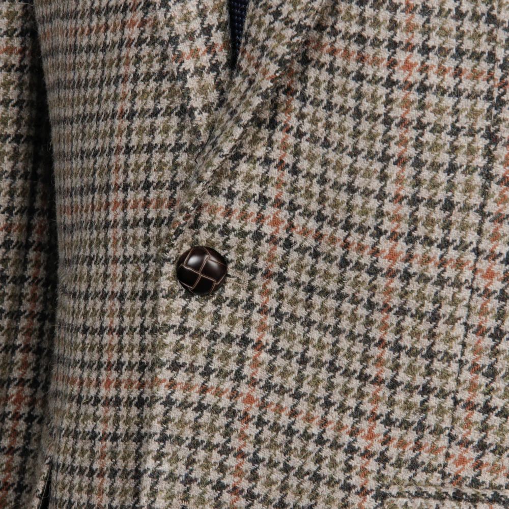 Custom Made Tweed Jacket Winter Autmrn Tweed Blazer Tailor Made Suit Jacket Classic English Green Plaid Pattern Tailored Jackets