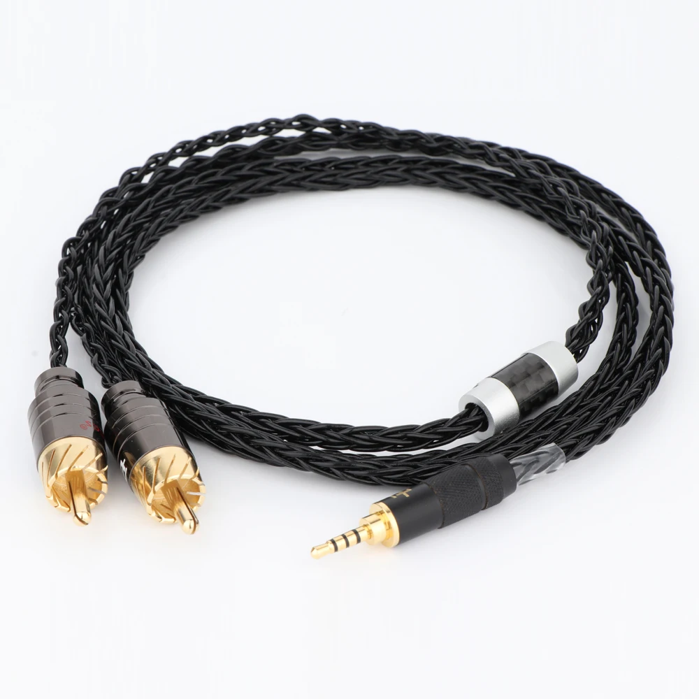 HiFi Cable with 2.5mm TRRS Balanced Male to 2 RCA Male for Astell&Kern AK100II, AK120II, AK240, AK380, AK320, DP-X1A, FIIO X5III