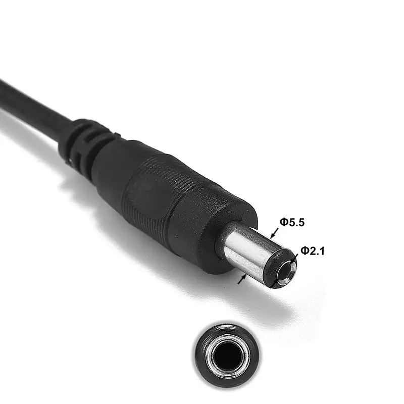 50pcs 12V 5.5mmx2.1mm DC Power Connector Cable 10m 5m 3m 2m 1m Female to Male Jack Plug Extension Wires For Lamp Bulb LED Light