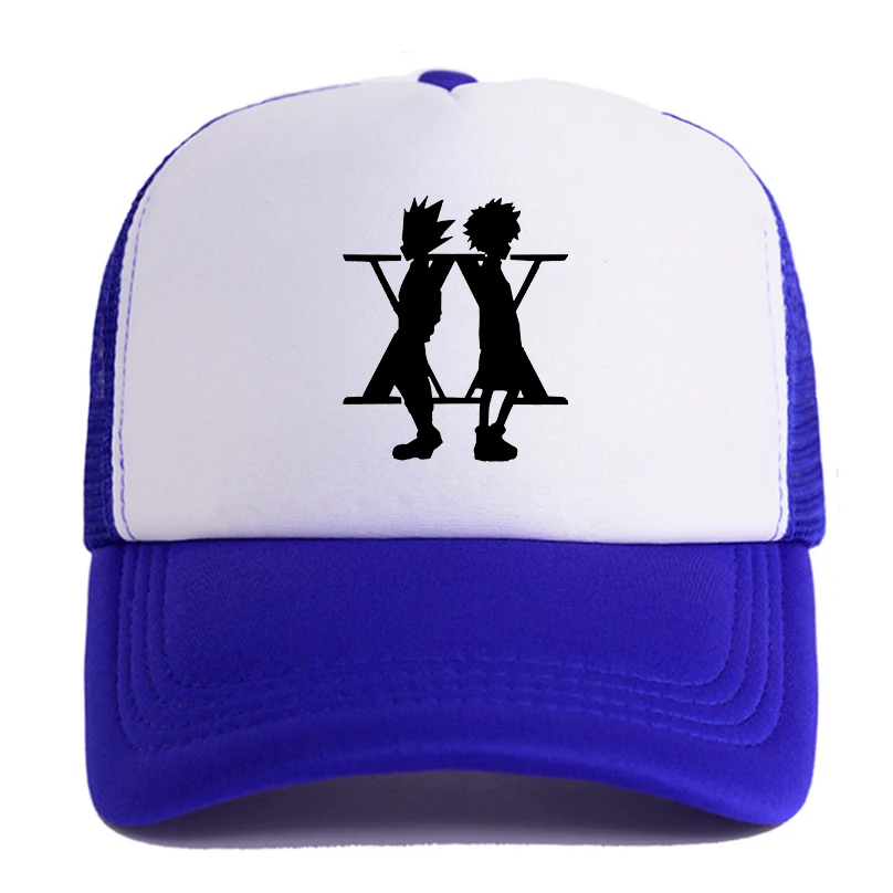 2021 Hunter X Hunter Mesh Baseball Cap Adjustable Snapback Hats For Women Men Hip Hop Anime Killua Zoldyck Trucker Cap Dad Hat