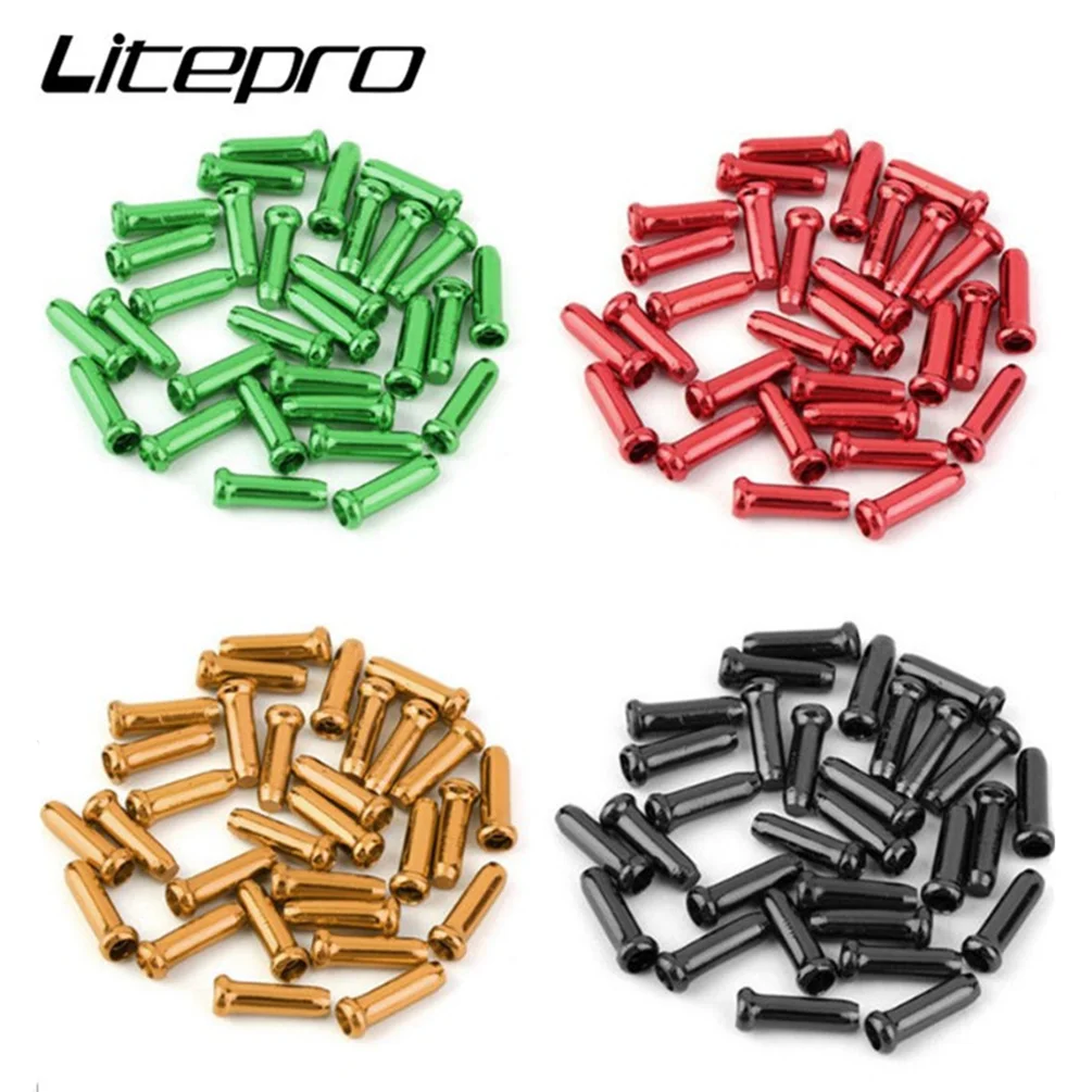 10 Pieces Folding Bicycle Line Tube Tail Gearbox Brake Wire Cap Aluminum Alloy Colorful  Tail-hat MTB Mountain Bike Parts