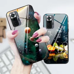 For Redmi Note 10 Pro Case Tempered Glass Fashion Cool Back Cover for Xiaomi Redmi Note 10s Phone Cases Note10 5G Luxury Fundas