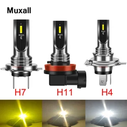 2Pcs ZES 1860 Chips Led Car Headlights Bulbs H4 H7 H1 H3 H11 9005 9006 3000K 4500K 6500K Waterproof External Power Auto Lamp