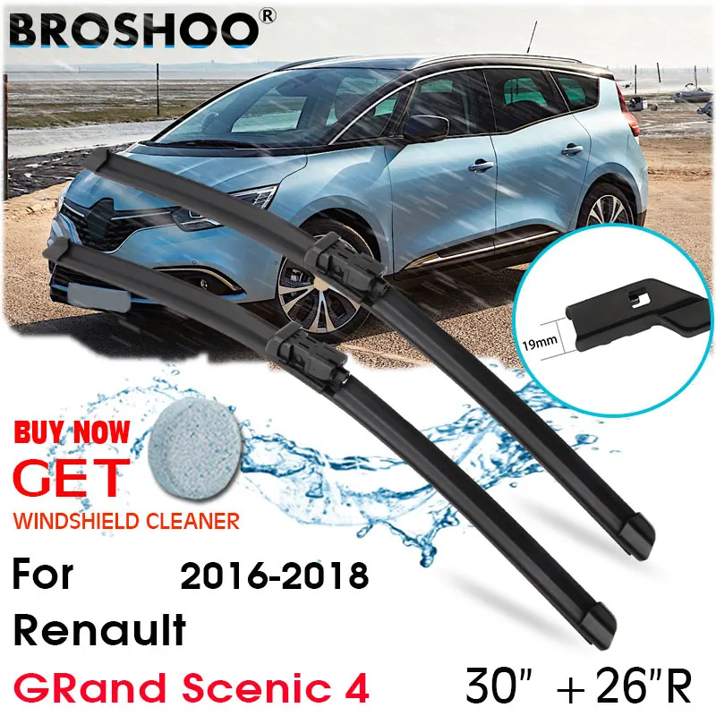 

Car Wiper Blade Window Windscreen Windshield Wipers Blades Auto Accessories For Renault GRand Scenic 4 30''+26''R 2016-2018