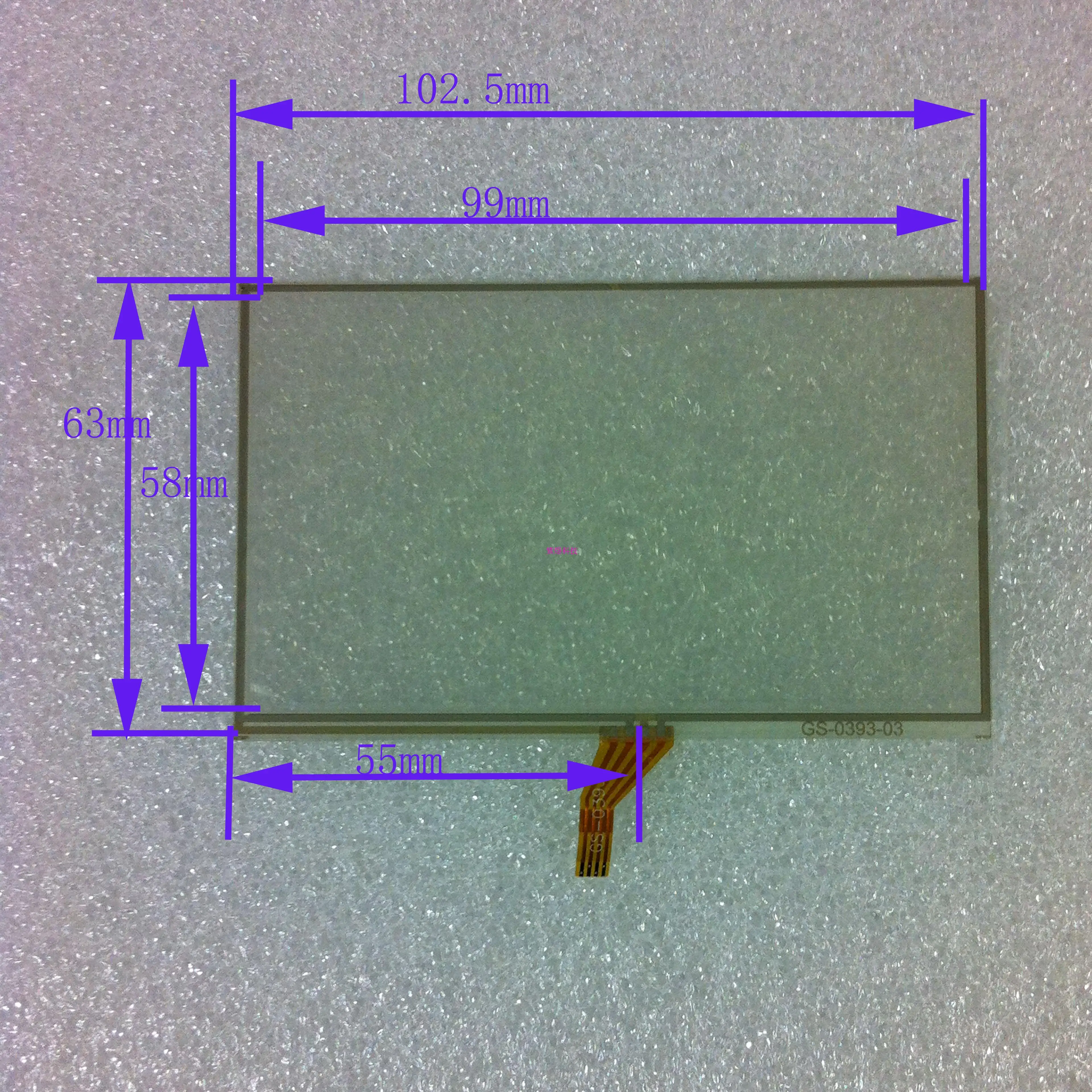 5PCS/LOT four-wire 103mm*63mm resistance screen compatible for the same size touch screen of learning machine vehicle navigation