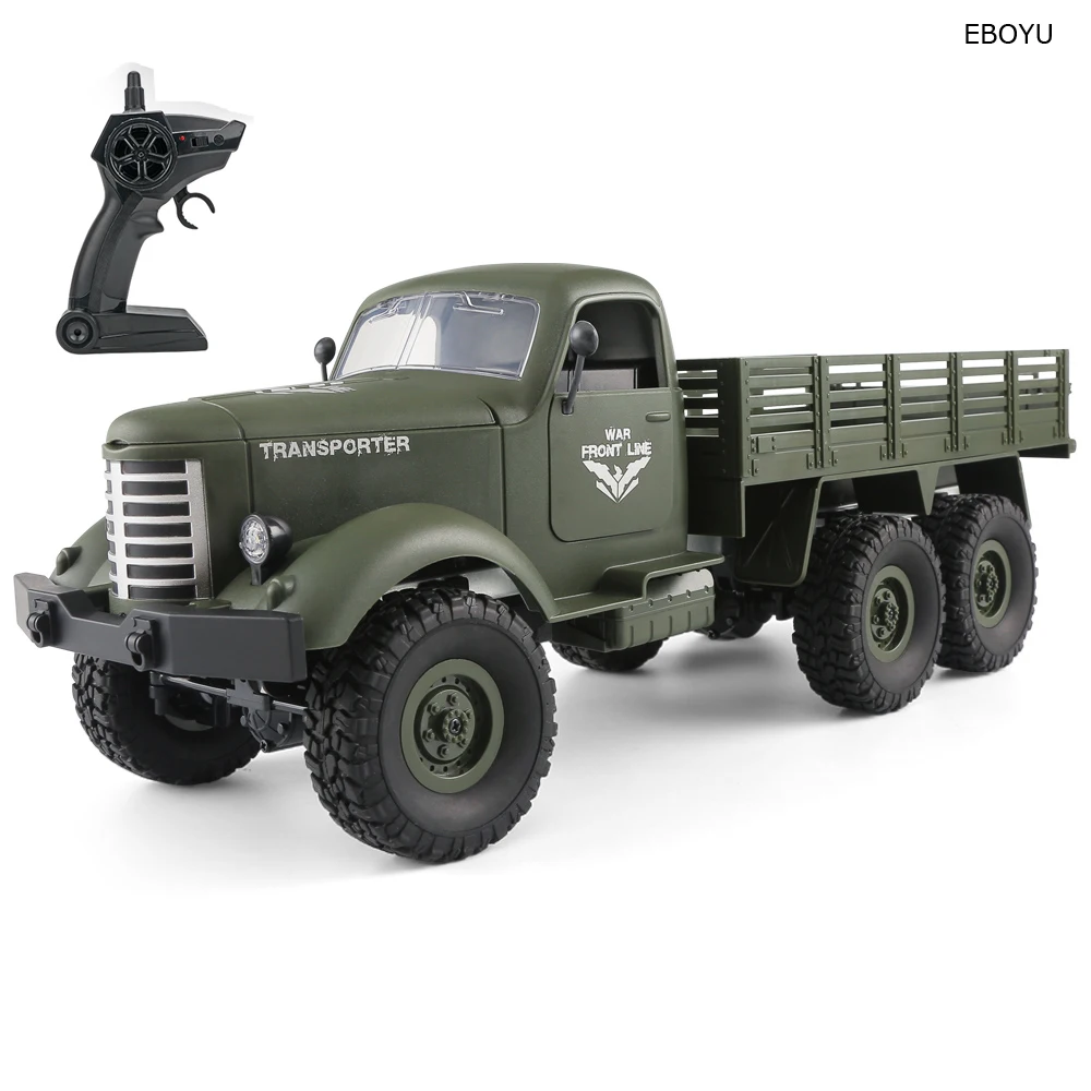 

New Updated JJRC Q60 1:16 RC Truck 2.4G 6WD RC Off-road Crawler Military Truck Army Car Children Gift Toy for Kids RTR