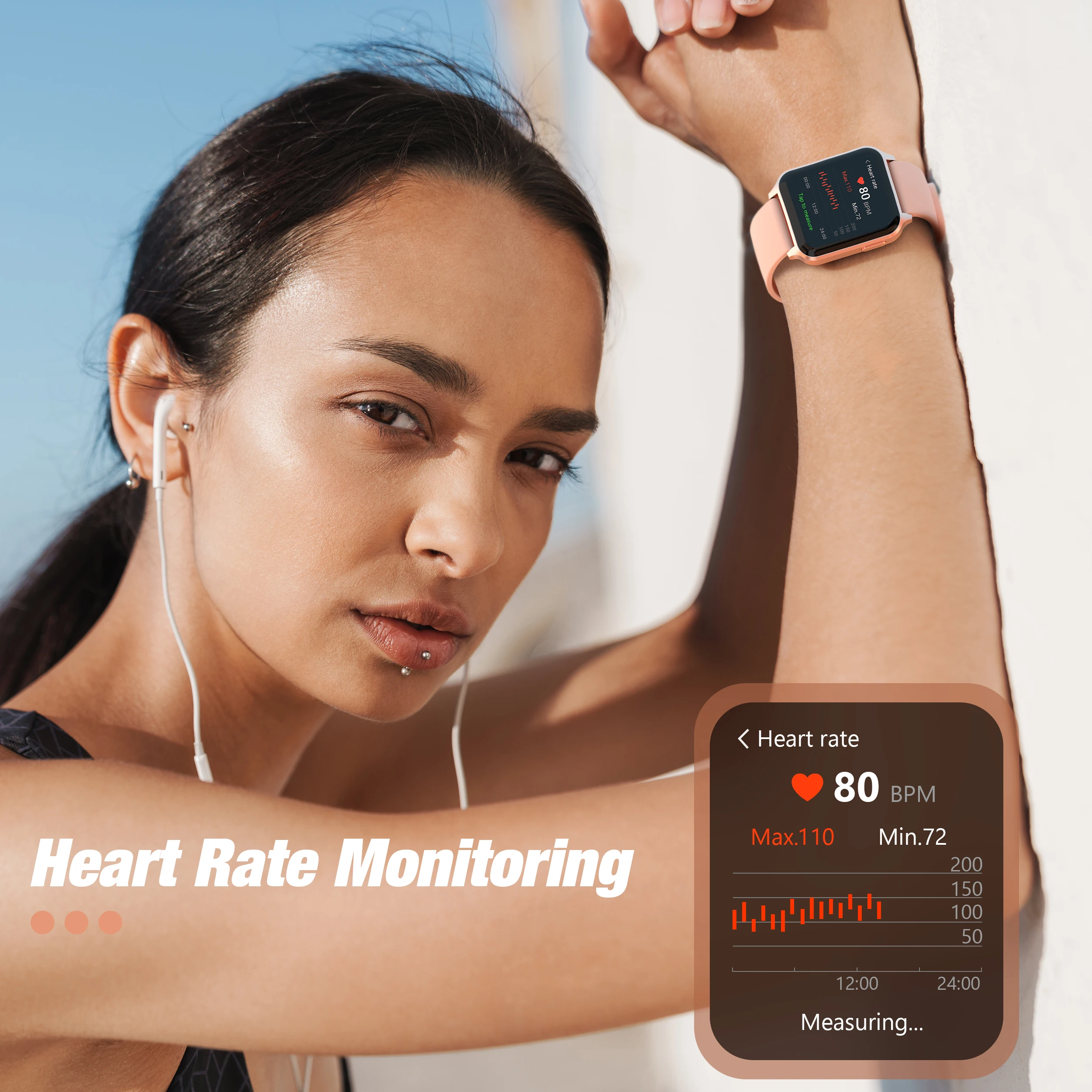 WEWATCH SW2สมาร์ทนาฬิกาบลูทูธฟิตเนส Tracker สำหรับ iPhone Android เลือดออกซิเจน Heart Rate Sleep Monitor Smartwatch กันน้ำ