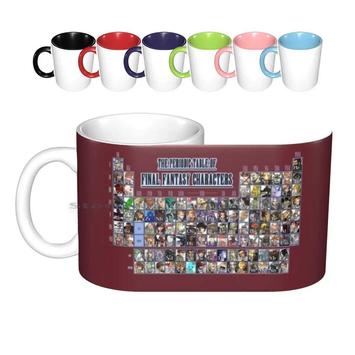 The Periodic Table Of Final Fantasy Characters Ceramic Mugs Coffee Cups Milk Tea Mug Final Fantasy Gaming Video Game Geek Rol