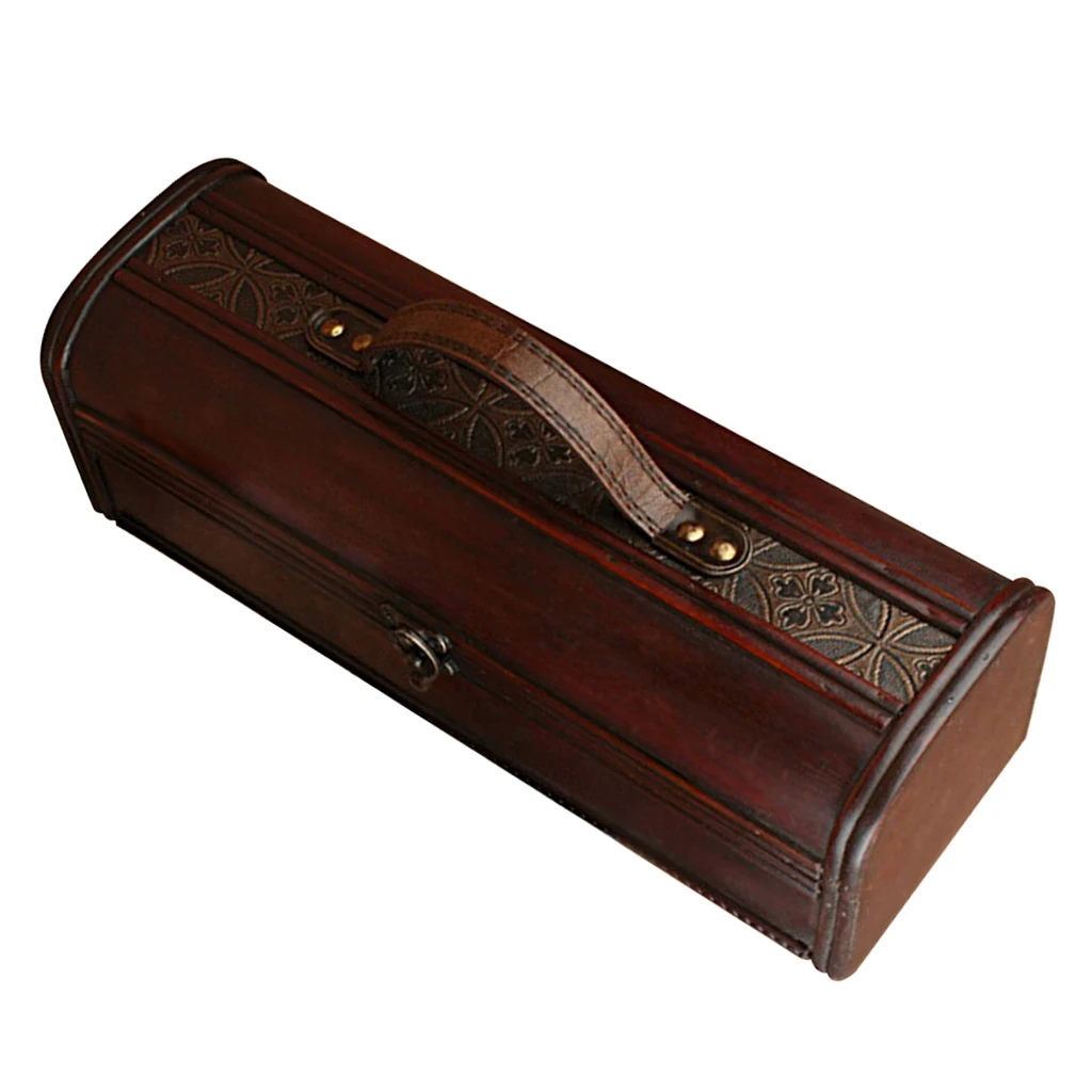 Vintage Retro Single Wine Bottle Wood Storage Gift Box Wood Single Wine Storage Gift Case