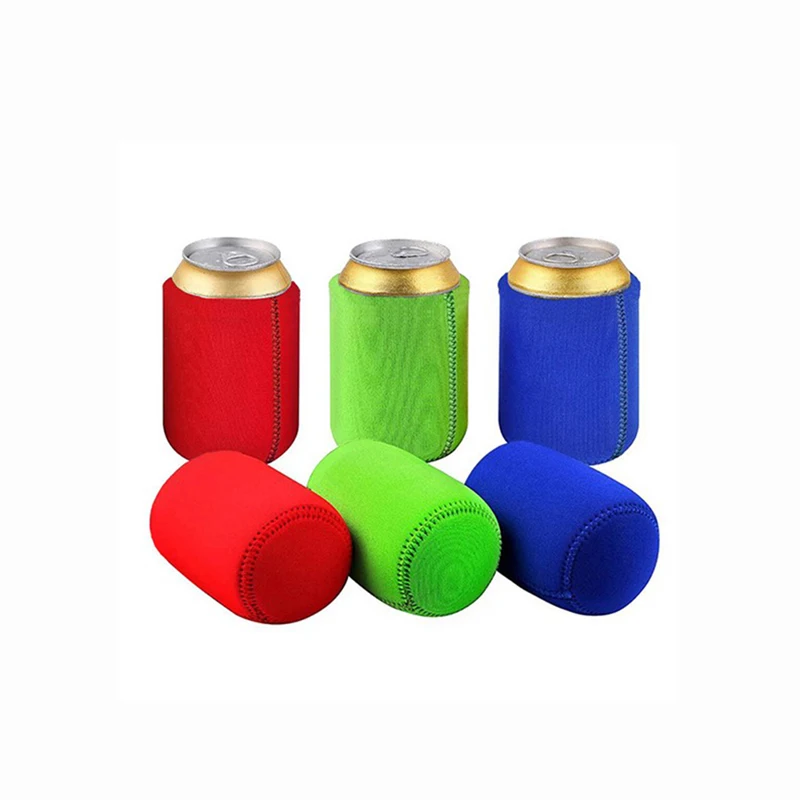 6pcs Beer Sleeves Camping Can Cup Soda Cover Neoprene Drink Cooler Portable Bottle Outdoor Sleeve for Party Wedding Birthday