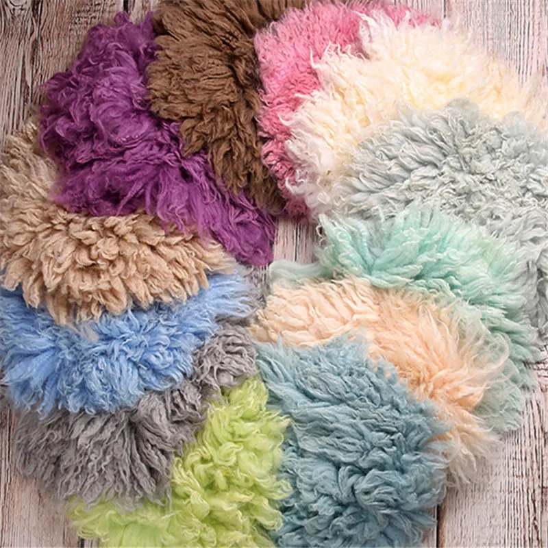 100% Wool Mats Newborn Photography Props Blanket Baby Infant Photo Backdrop Fabrics Shoot Studio Accessories Stretch Wrap