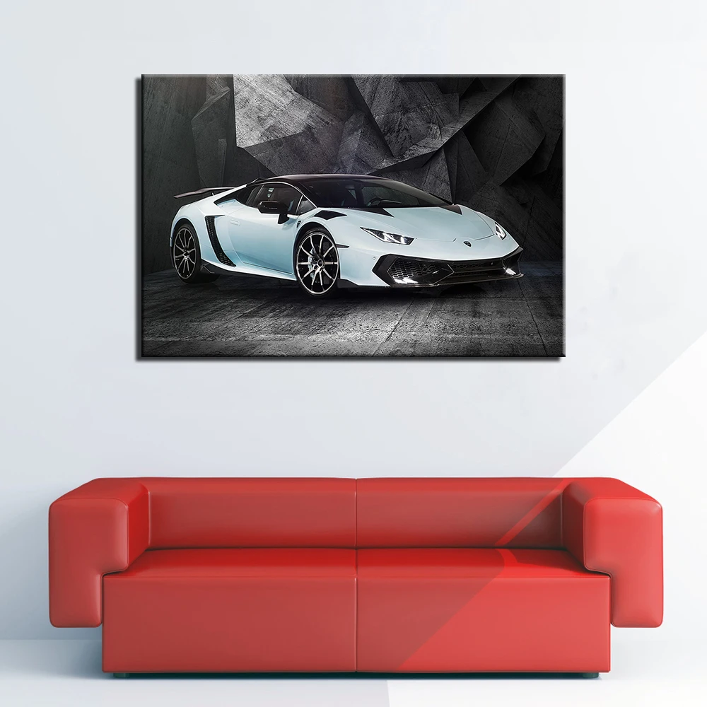 Huracan Lambo Supercar Poster Canvas Print For Home Decor Wall Art Picture For Living Room Vehicle Canvas Painting