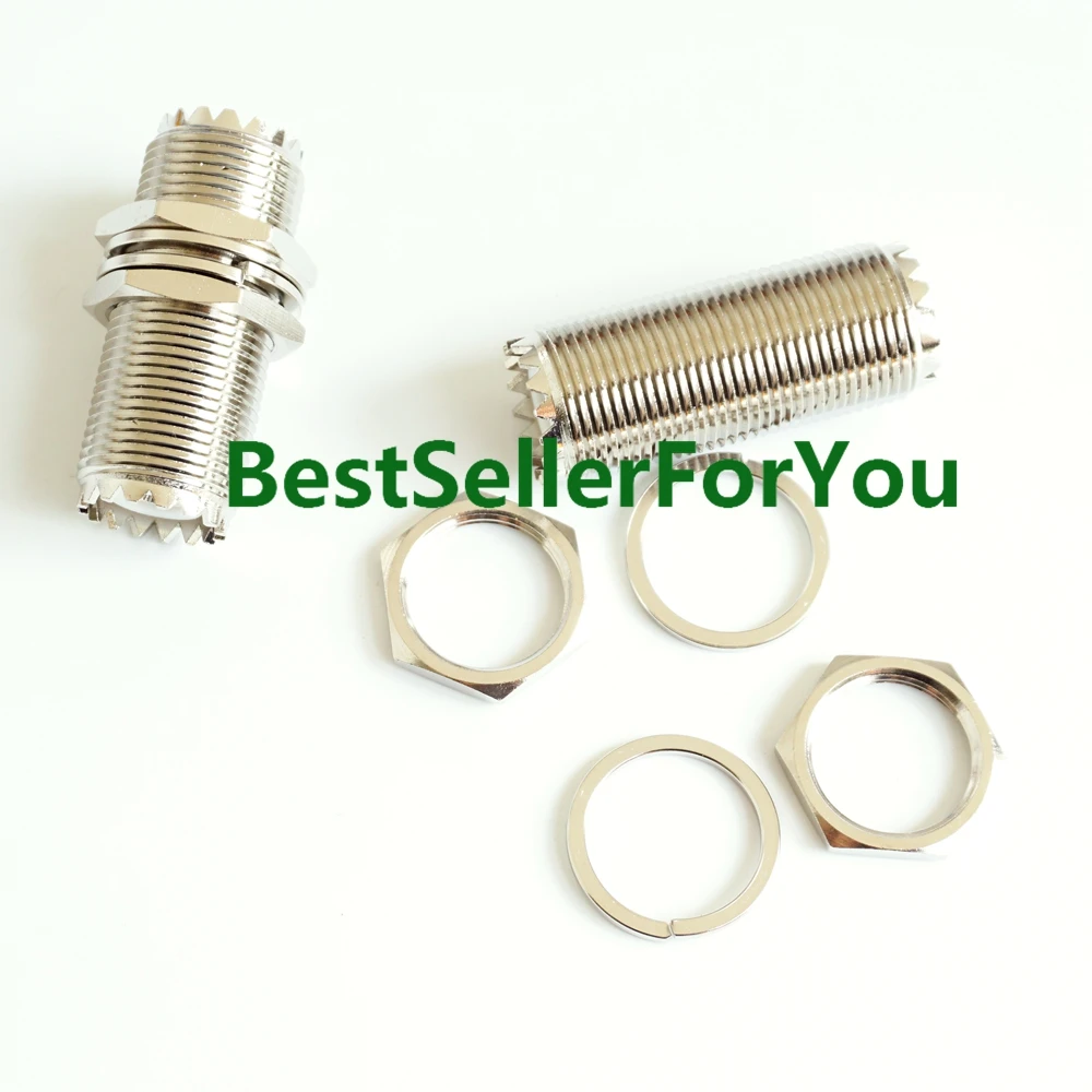 1Piece UHF SO-239 Female Nut Bulkhead To SO-239 Jack RF Mount Adapter Connector FOR PL-259