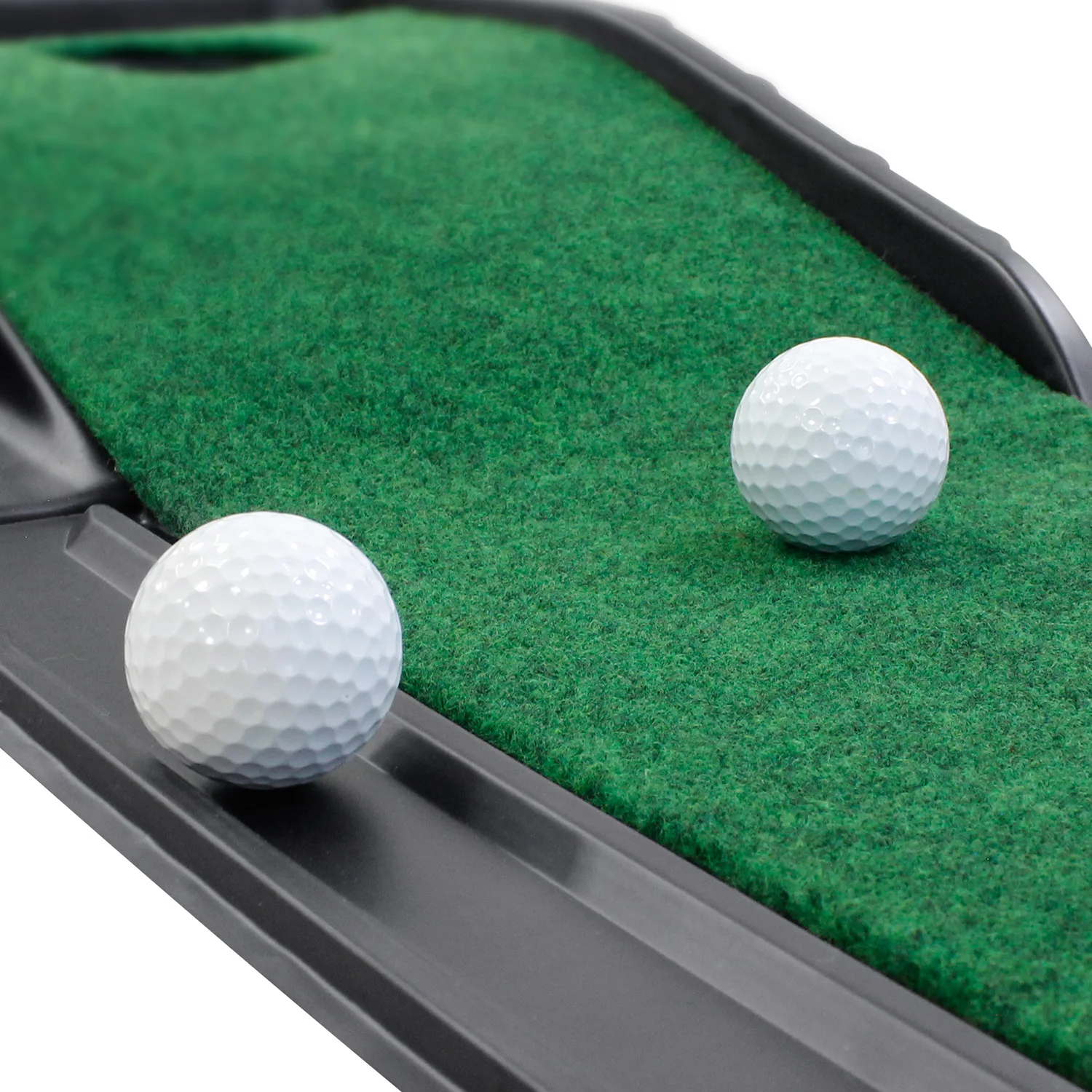 Golf Putting Green 7.33FT * 1FT Golf Putting Trainer เสื่อกอล์ฟขนาดเล็กพร้อมฟังก์ชั่นคืนลูกอัตโนมัติสําหรับ Home/กลางแจ้ง /สํานักงาน