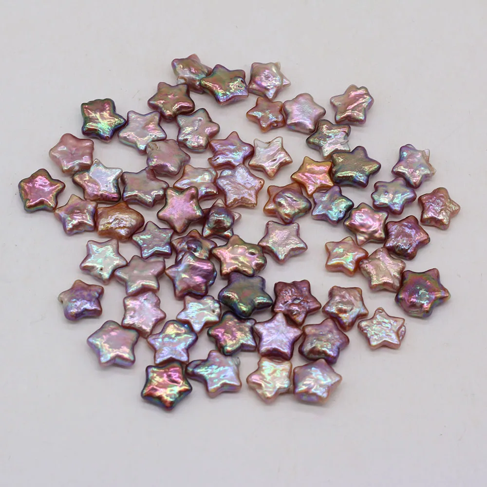 4 PCS 100% Real Natural Freshwater Pentagram Shape 12-13mm For Jewelry Making Necklace Bracelet Gift Accessories