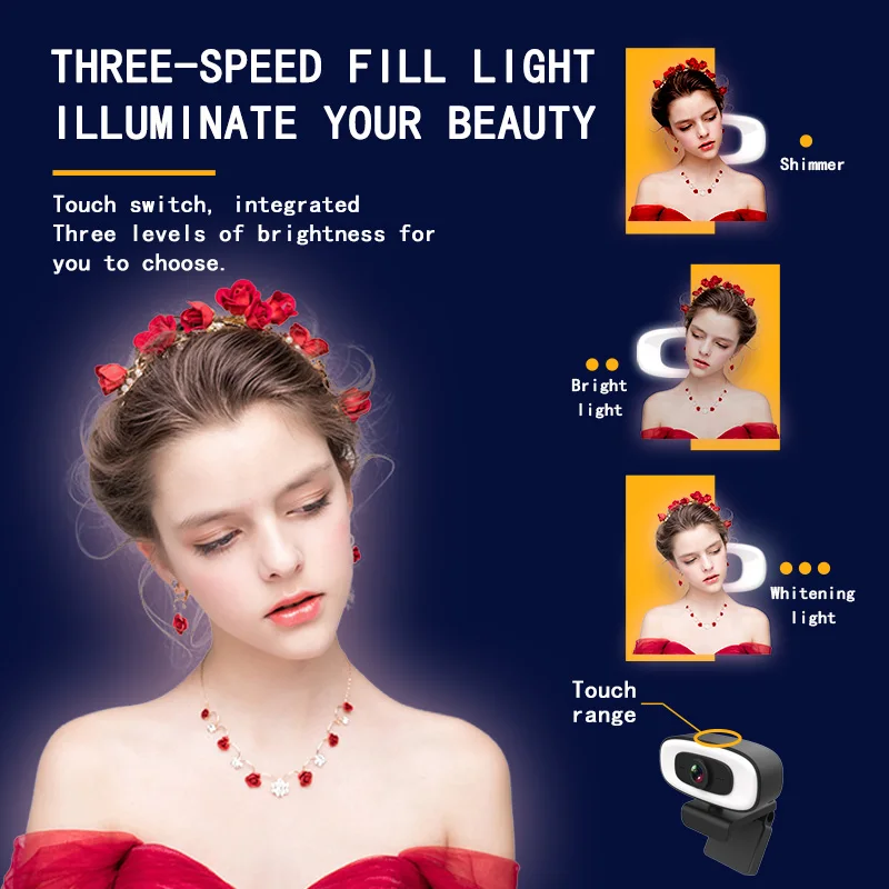 4K HD กล้องมินิ1080P เว็บแคม Full HD พร้อมไมโครโฟน30FPS USB เว็บแคมสำหรับแล็ปท็อป YouTube PC กล้องถ่ายวิดีโอ