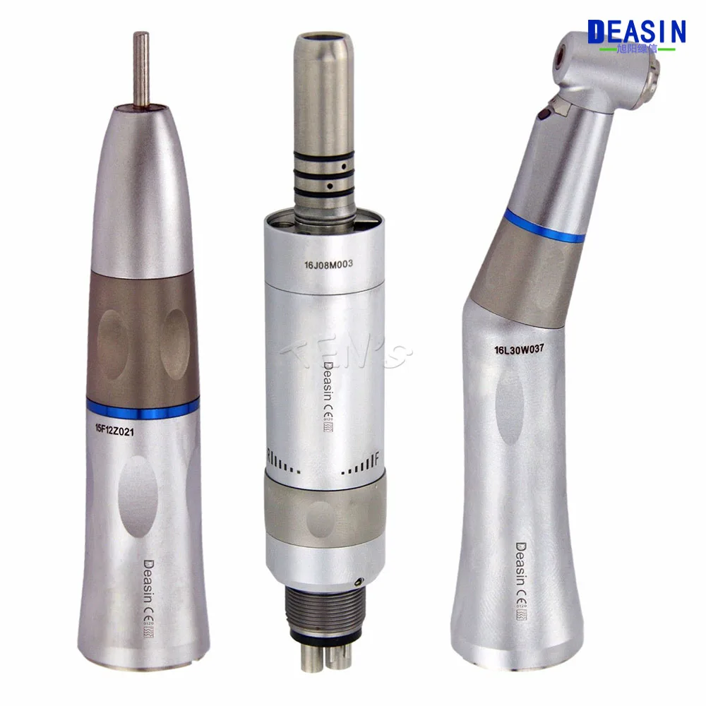 

2019 Dental Low Speed Fiber Optic Contra Angle Air Motor Straight Nose Cone LED handpiece