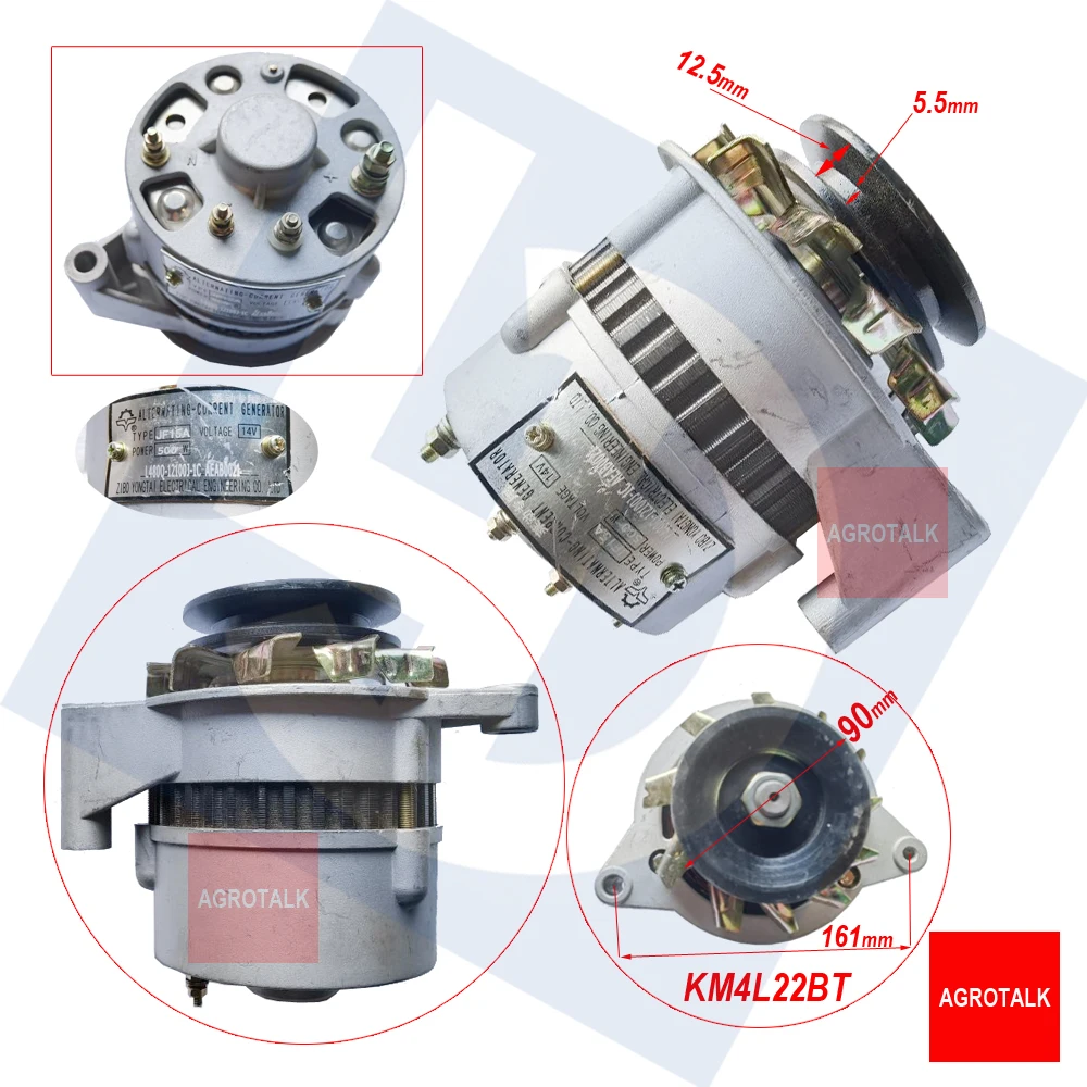 

L480Q-12100J-1C / L375-12100-1A / , Alternator for Laidong KM4L22BT / KM4L22BD-4E / 3T30