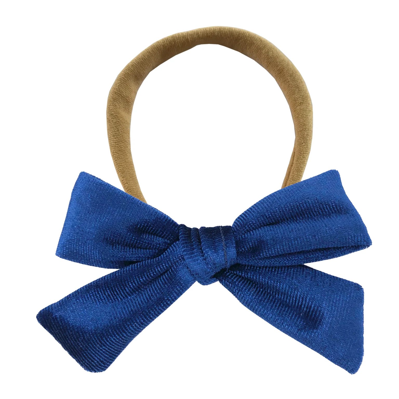 Diademas con lazo de tela de terciopelo de 3,5 pulgadas para niñas, accesorios para el cabello de nailon, lazos para niños pequeños, bandas
