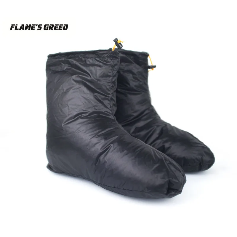 FLAME\'S CREED Sleeping Bag Accessories Goose Down Slippers Outdoor Camping Down Socks Warm Water Resistant Available