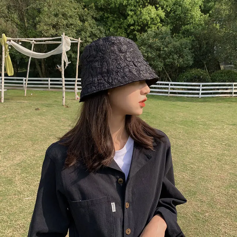 Bucket Hats Women Folds Design All-match Soft Daily Classy Solid Chic Korean Style Leisure Outdoor New Arrival Students Harajuku