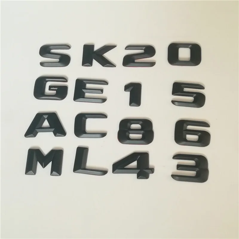 For Mercedes Benz AMG C CLK CLS Class C43 C55 CL55 CLK55 CLS63 Trunk Rear Emblem Badge Chrome Letters sticker