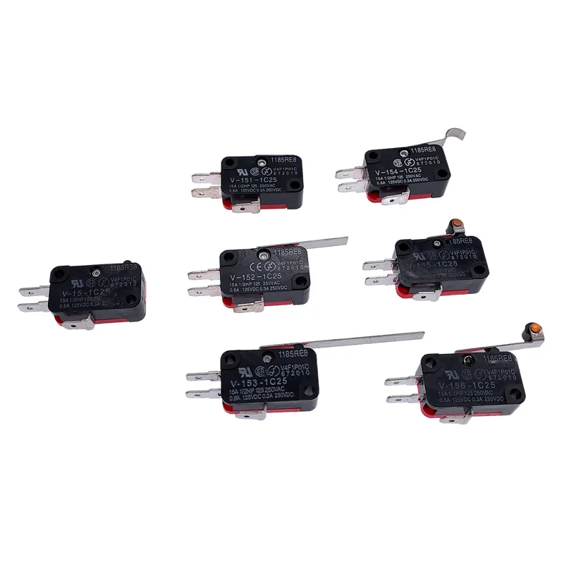 10pcs Mini limit switch travel switch roller arc lever snap action push microswitches 125V NO NC