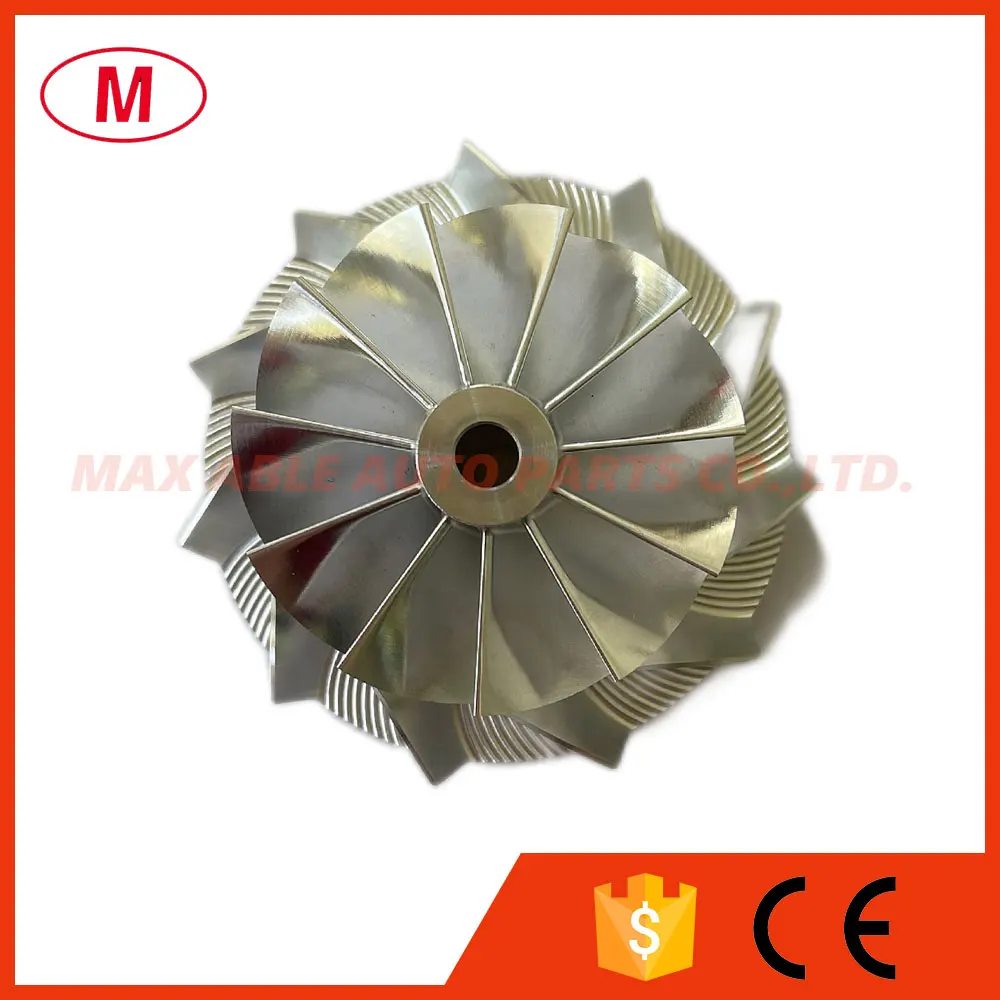 GTA15-25 42.00/56.02mm 11+0 blades Turbo Billet compressor wheel/Aluminum 2618/Milling wheel for Turbocharger Cartridge/CHRA