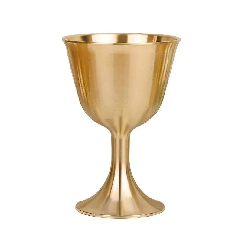 Brass Chalice Cup Wine Glasses Champagne Glasses Beverage Goblet Cocktail Cup Gold Vintage Creative Gift For Bar Home Decor