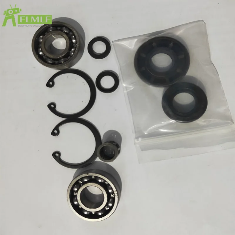 Crankcase Bearing Needle Roller Bearing Crankshaft Oil Seal Box Circlip Reducer Pad for 26CC~45CC Fit 1/5 ROFUN ROVAN KM BAJA LT