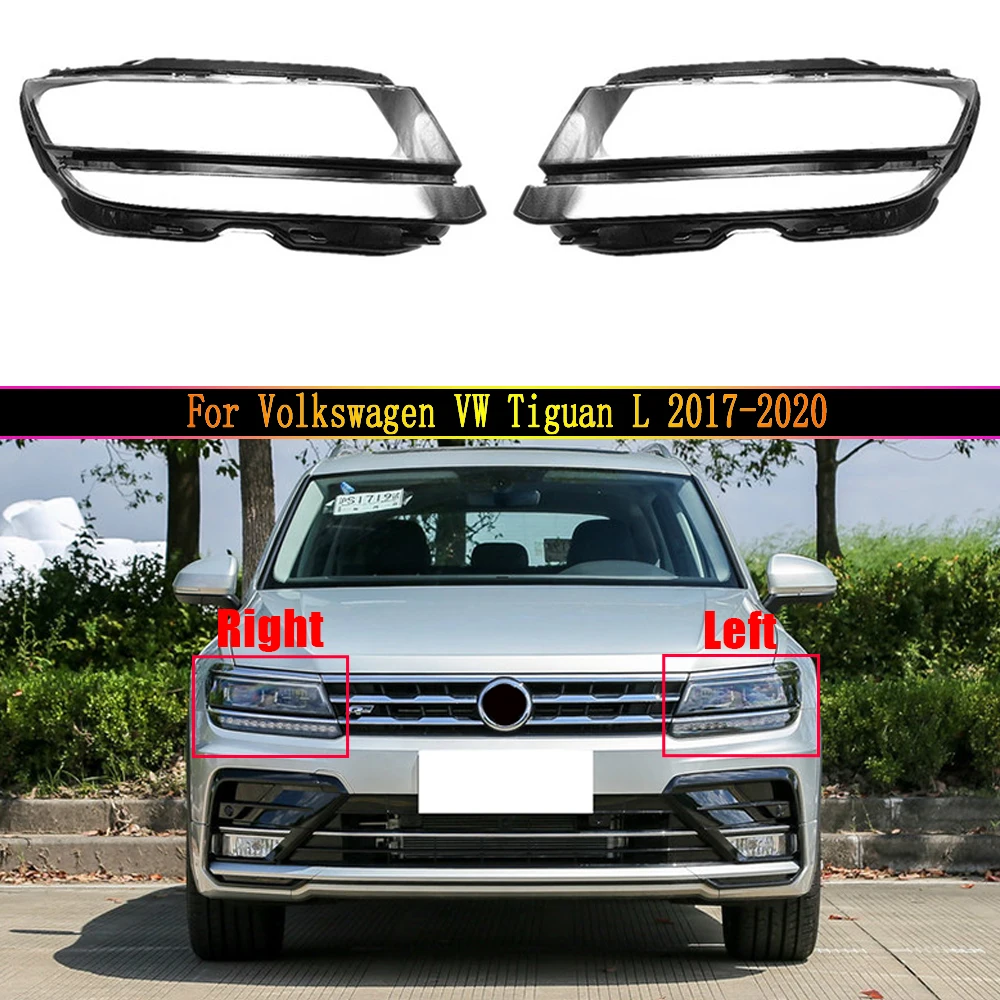 Car Headlamp Lens For Volkswagen VW Tiguan L High Match 2017 2018 2019 2020 Car Replacement Lens Auto Shell Cover