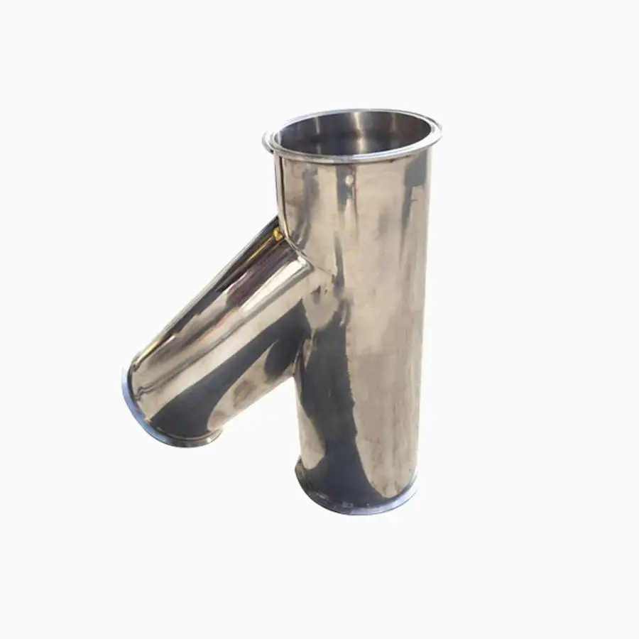 

63mm 2.5" Pipe OD 2.5" Tri Clamp Oblique Y Shaped 3 Way SUS 304 Stainless Sanitary Fitting Spliter Homebrew Beer Wine