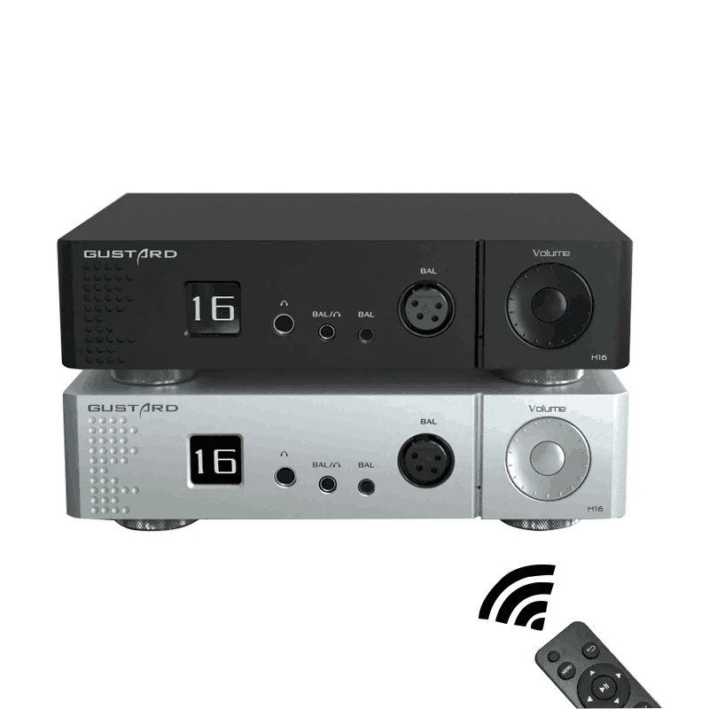 GUSTARD H16เครื่องขยายเสียงหูฟัง Hi-Res จอแสดงผล OLED XLR/RCA Balanced Pre Amplifier Great Companion ของ Gustard X16ถอดรหัส