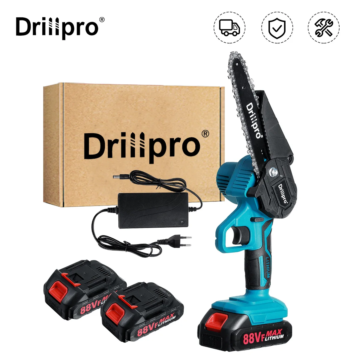 Drillpro – Mini scie à chaîne électrique sans fil de 6 pouces, pour Makita, batterie 18V, outil de jardinage pour le travail du bois