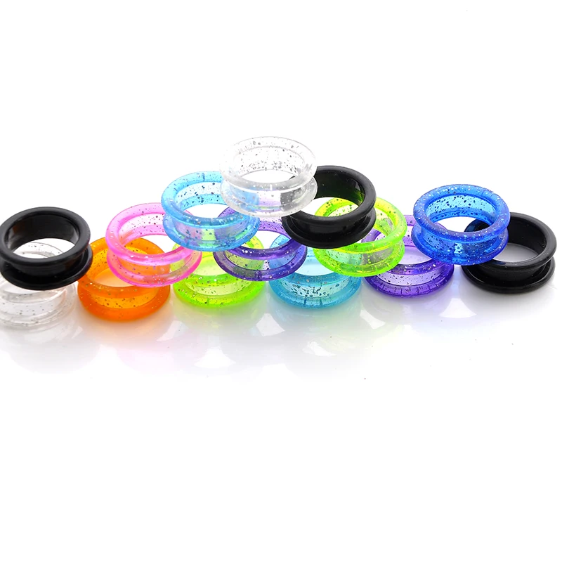 Crystal Silicone Rings For Hair Scissor Barber Use Professional Hairdressing Scissors Accessories Comfortable Rings Mix Colors