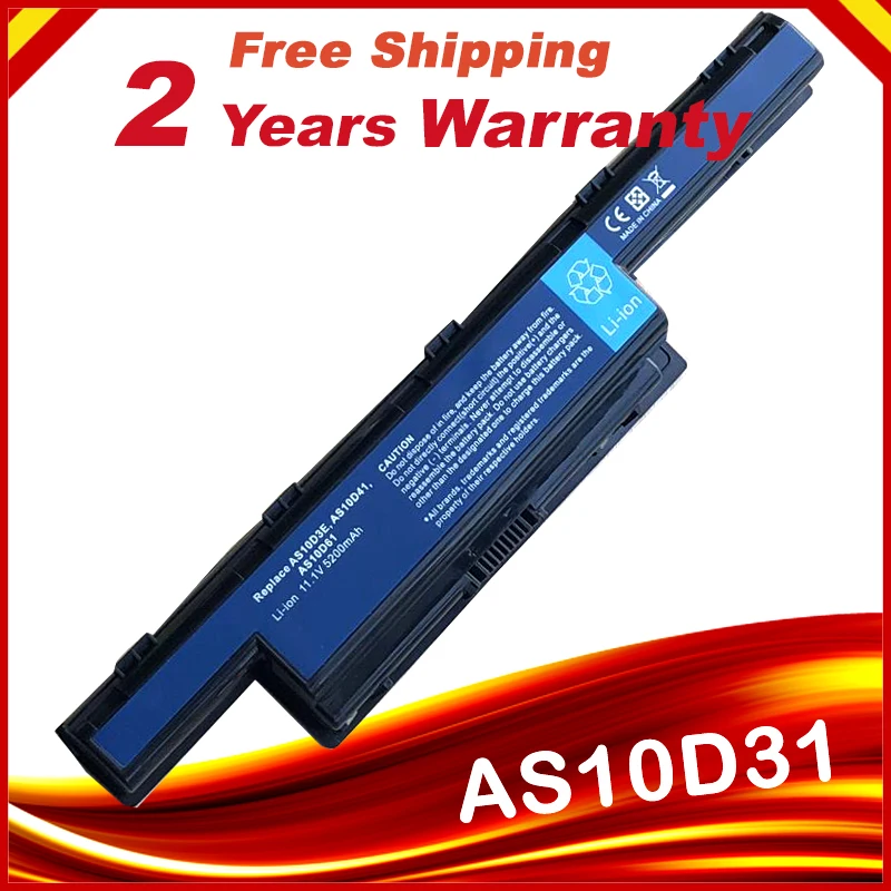 

New Laptop Battery for Acer Aspire V3 5741 5742 5750 5551G 5560G 5741G 5750G AS10D31 AS10D51 AS10D61 AS10D71 AS10D75 AS10D81