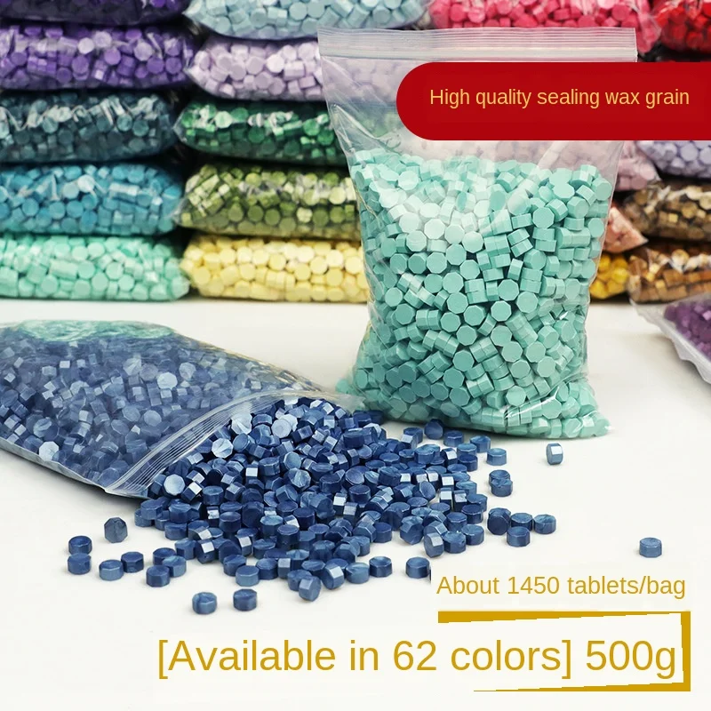 500g Retro Octagon Sealing Wax Paint Sealing Granule DIY Gift Box Wedding invitation office grape wine bottle seal wax 1450pcs