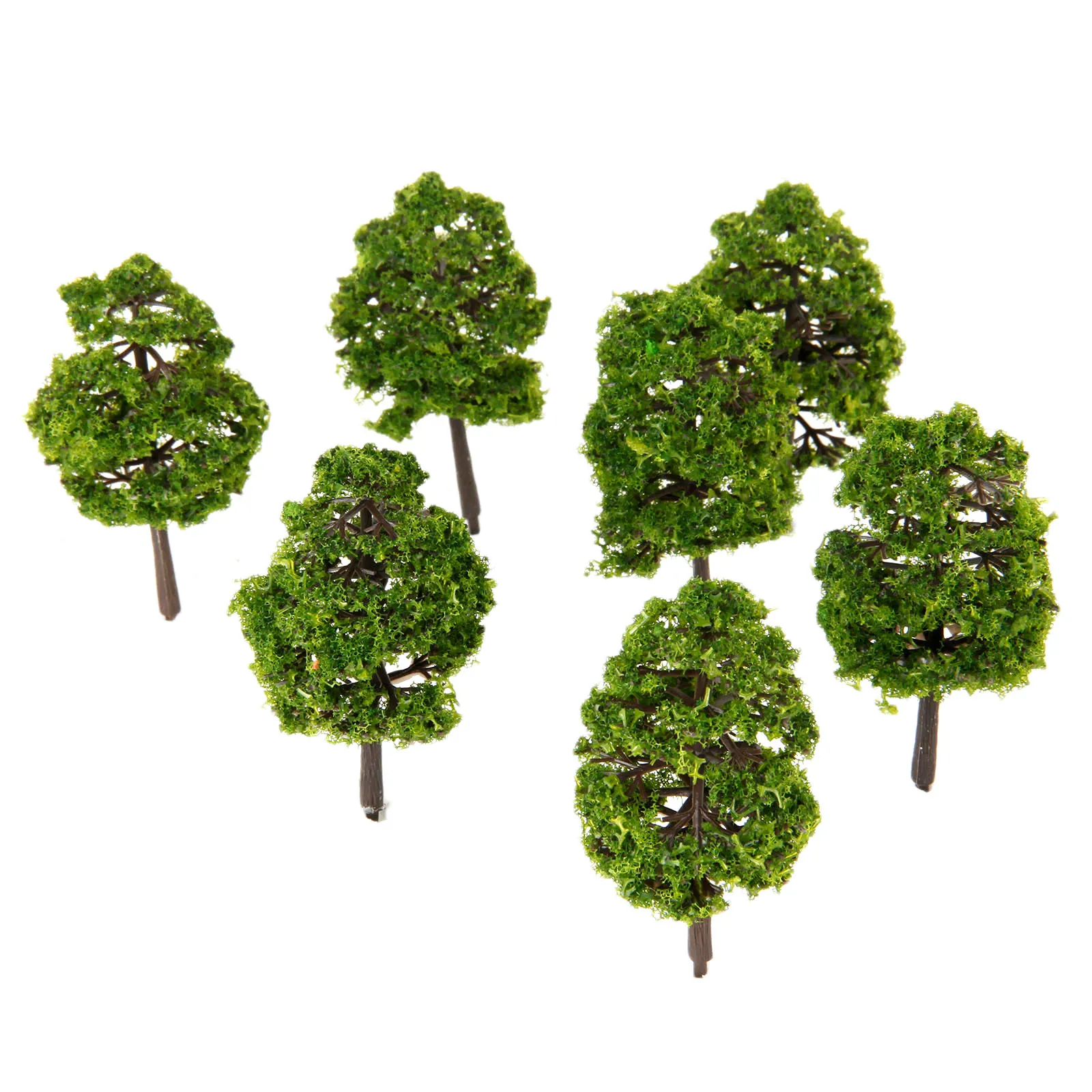 20Pcs 9cm Landscape Scenery Topiary Green Model Trees Railroad Train Diorama Layout Scenery 1/100 OO HO Scale Artificial Plants