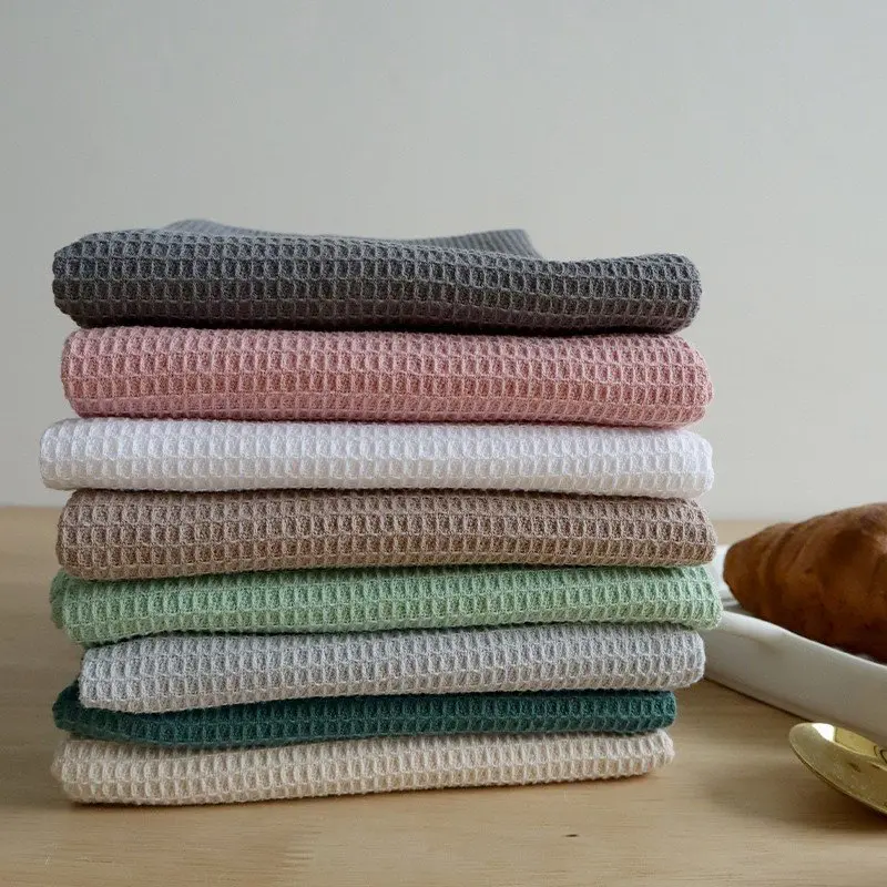 

4Pcs Large Linen Napkins Cotton Waffle Cloth Dinner Napkins Restaurant Hotel Home Dish Towel Kitchen Towel Cleaning Tea Towel