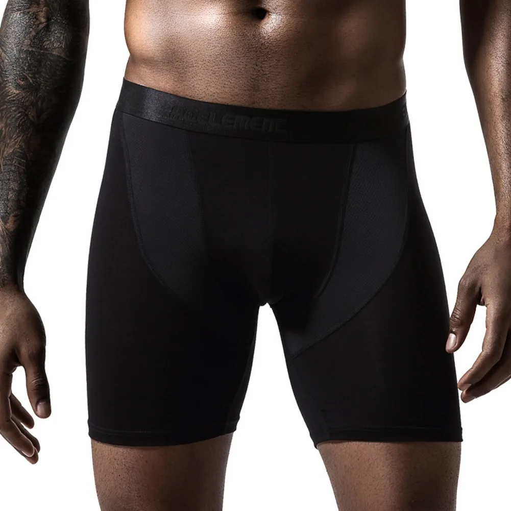 Men Running Shorts Cotton Breathable Quick Dry Compression Shorts Ice Silk Mesh Tights Underwear Sports Fitness Gym Shorts