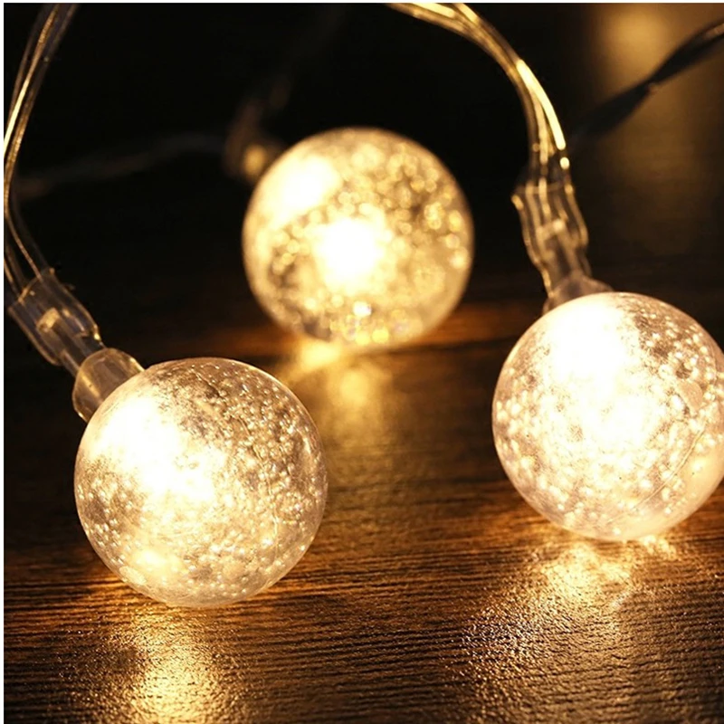 Led String Lights Fairy Gypsophila Bubble Ball Lamp Holiday Lighting Garland Battery USB Indoor For Christmas Wedding Decoration