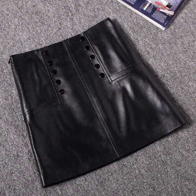 Top brand High Waist Rivet Skirt A-line Skirt  high quality