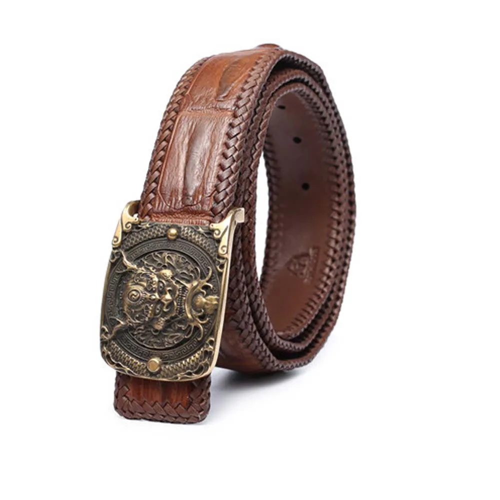 gete crocodile belt  Men Smooth buckle men blet