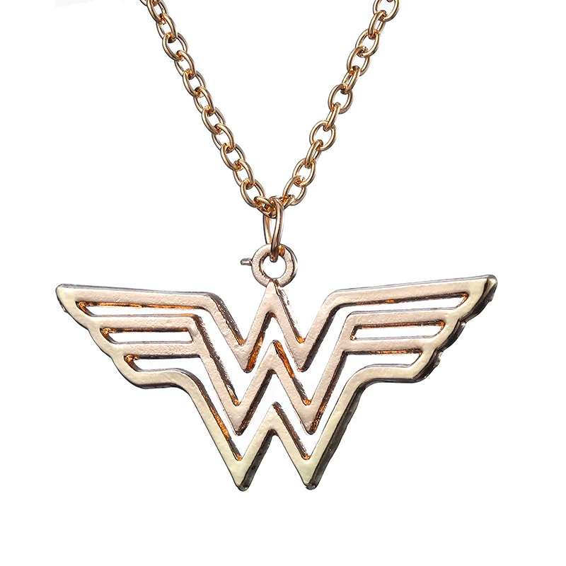 Hot Movie Wonder Logo Necklace Vintage Hawk Style Metal Chain Pendant Necklaces Jewelry For Men Women Fans Gifts Accessories