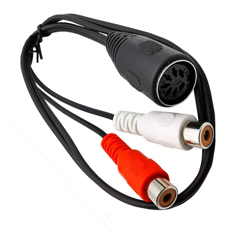 7-دبوس الدين الإناث ميدي كابل إلى 2 ثنائي RCA الذكور الإناث التوصيل الصوت كابل 0.5m/1m/1.5m