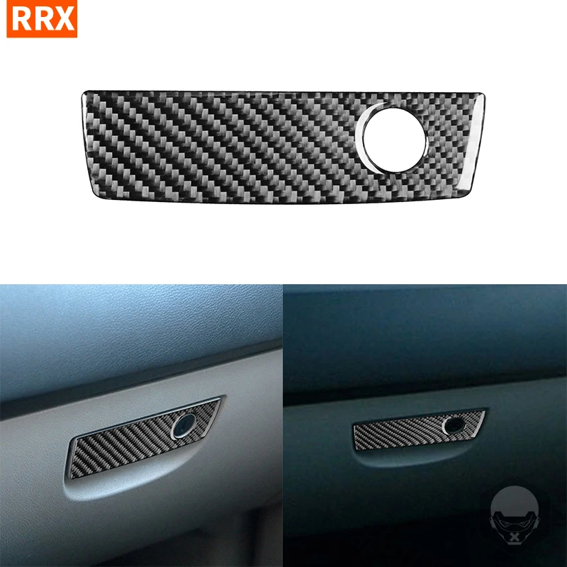 

For Chrysler 300 300C 2005-2007 Real Carbon Fiber Sticker Copilot Glove Box Handle Panel Cover Car inside decorative Accessories